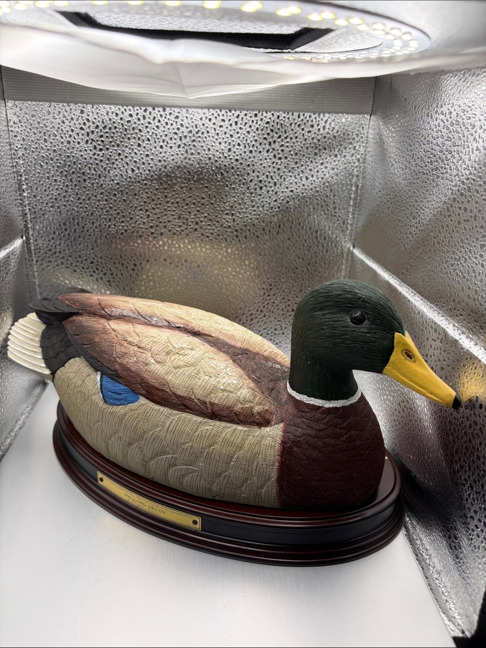 Mallard decoy figurine hand-painted by Anthony J Rudisill.